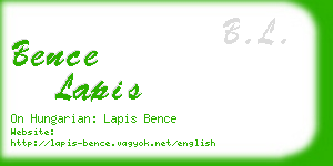 bence lapis business card